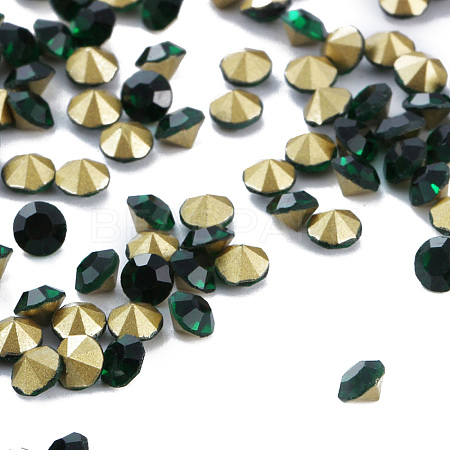 Pointed Back Glass Rhinestone Cabochons RGLA-C003-01A-05-1