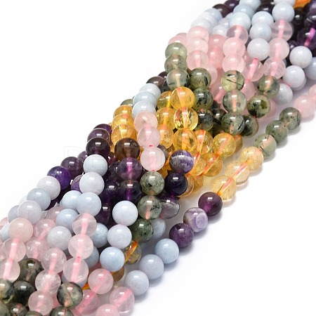 Natural Mixed Gemstone Beads Strands G-E576-07B-1