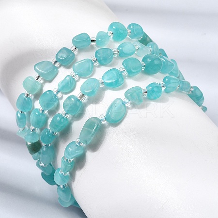Natural Amazonite Beads Bracelets GG-CBA05D5-02A-07A-1