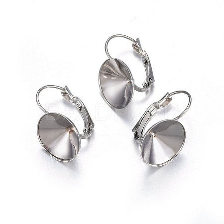Tarnish Resistant 201 Stainless Steel Leverback Earring Findings X-STAS-P210-29P-1