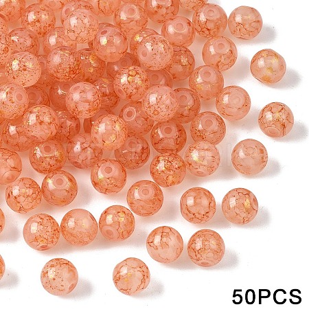 Glass Imitation Jade Beads GLAA-YWC0007-01G-01-1