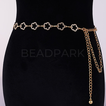 Flower Alloy Crystal Rhinestone Link Chain Waist Belly Chains for Women FS-WG46C0E-02-1