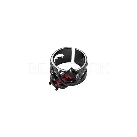 Alloy & Glass Cuff Rings for Women Men FS-WGB0361-01-1
