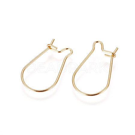 316 Surgical Stainless Steel Hoop Earrings Findings STAS-F216-01G-1