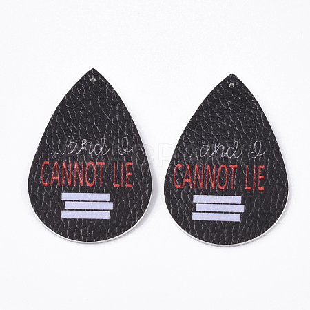 PU Leather Big Pendants FIND-R072-10-B03-1