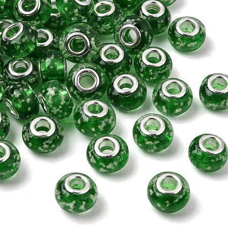 Glow In The Dark Handmade Luminous Style Lampwork Large Hole European Beads LPDL-R007-02D-1