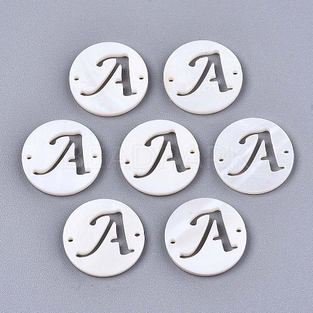 Natural Freshwater Shell Links Connectors SHEL-S276-120A-1