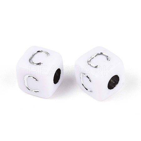 Opaque Acrylic Beads SACR-T035-03C-1