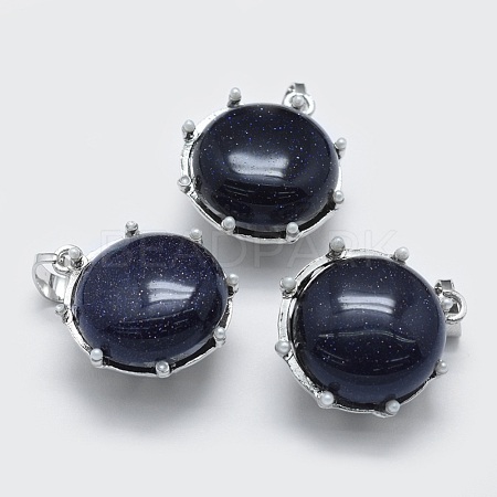 Synthetic Blue Goldstone Pendant G-G759-A01-1