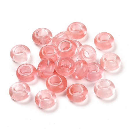 Watermelon Stone Glass European Beads G-R488-02I-1