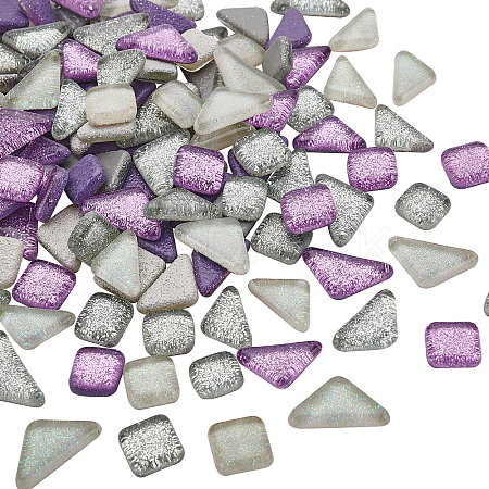 Glitter Glass Cabochons GLAA-FH0001-02C-1