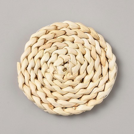 Handmade Corn Straw Woven Placemats AJEW-TAC0035-16-1