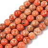Dyed Natural Regalite/Imperial Jasper/Sea Sediment Jasper Beads Strands G-B124-C01-18-1