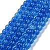 Crackle Glass Round Bead Strands CCG-C001-01B-03-1