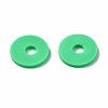 Flat Round Handmade Polymer Clay Beads CLAY-R067-10mm-06-2