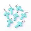 Synthetic Turquoise Pendants G-J354-06-1