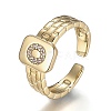 Brass Micro Pave Clear Cubic Zirconia Cuff Rings RJEW-H538-02G-O-3