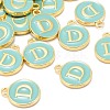 Golden Plated Alloy Enamel Charms X-ENAM-S118-05D-4