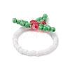 Christmas Glass Finger Rings RJEW-TA00220-4