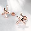 Exquisite Tin Alloy Starfish/Sea Stars Stud Earrings EJEW-BB02308-3