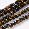 Natural Tiger Eye Beads Strands X-G-C076-6mm-1B-1