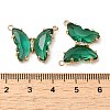 Brass Pave Faceted Glass Connector Charms FIND-Z020-03T-3