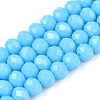 Opaque Solid Color Imitation Jade Glass Beads Strands LS-EGLA-A044-P6mm-D08-1