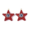 Handmade Polymer Clay & Rhinestone & Resin Big Pendants FIND-Q123-02C-1