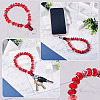 Resin Rondelle Bead with Polyester & Spandex Cord Phone Hand Strap Chains HJEW-TADJ0009-5