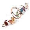 Natural Mixed Gemstone Chips Wide Ring G-Q1002-08RG-4