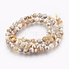 Faceted Round Natural Fire Crackle Agate Beads Strands G-E302-073-6mm-2