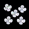 Plating Opaque Acrylic Imitation Shell Bead Cap OACR-P039-03B-1