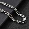 304 Stainless Steel Oval & Infinity Link Chain Bracelets for Women BJEW-K226-14A-P-3