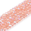 Electroplate Glass Beads Strands EGLA-A044-T3mm-L21-1