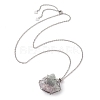 201 Crystal Stone Cage Pendant Necklaces NJEW-JN04765-02-2