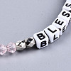 Faceted Bicone Glass Beads Stretch Bracelets BJEW-T016-01E-3