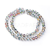 Electroplate Glass Faceted Rondelle Beads Strands EGLA-D020-10x8mm-15-1