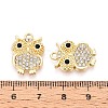 Rack Plating Alloy and Rhinestone Pendants PALLOY-T092-19G-3
