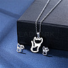 304 Stainless Steel Pendant Necklace & Stud Earring FS-WGC30A7-16-1