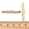 Brass Slide On End Clasp Tubes KK-N254-119G-05-3
