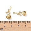 Brass Micro Pave Cubic Zirconia Pendants KK-L260-15G-3