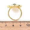 Brass Enamel Cuff Rings for Women RJEW-K264-05G-5
