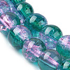 Spray Painted Crackle Glass Beads Strands CCG-Q002-6mm-06-3