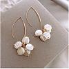 Alloy Pearl Bead Dangle Earrings FS-WG097D2-01-1
