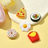 5Pcs 5 Styles Food Grade Eco-Friendly Silicone Focal Beads SIL-FS0001-04-5