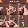 U-Shaped Brass Key Hook Shanckle Clasps KK-PH0012-37-4