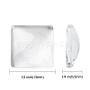 Transparent Glass Square Cabochons GGLA-S022-15mm-2