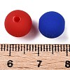 Rubberized Style Imitated Silicone Acrylic Beads MACR-T048-01B-06-3