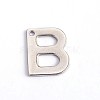 Tarnish Resistant 304 Stainless Steel Letter Charms STAS-O072-B-1