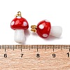 Handmade Lampwork Pendants LAMP-S069-08G-02-3